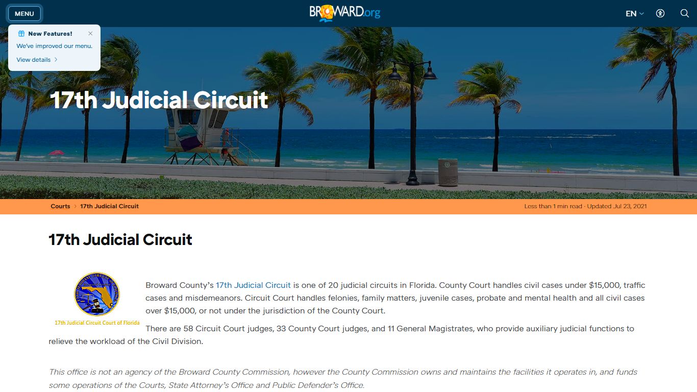 Court Services 17th Judicial Circuit - Broward County, Florida